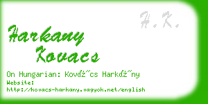 harkany kovacs business card